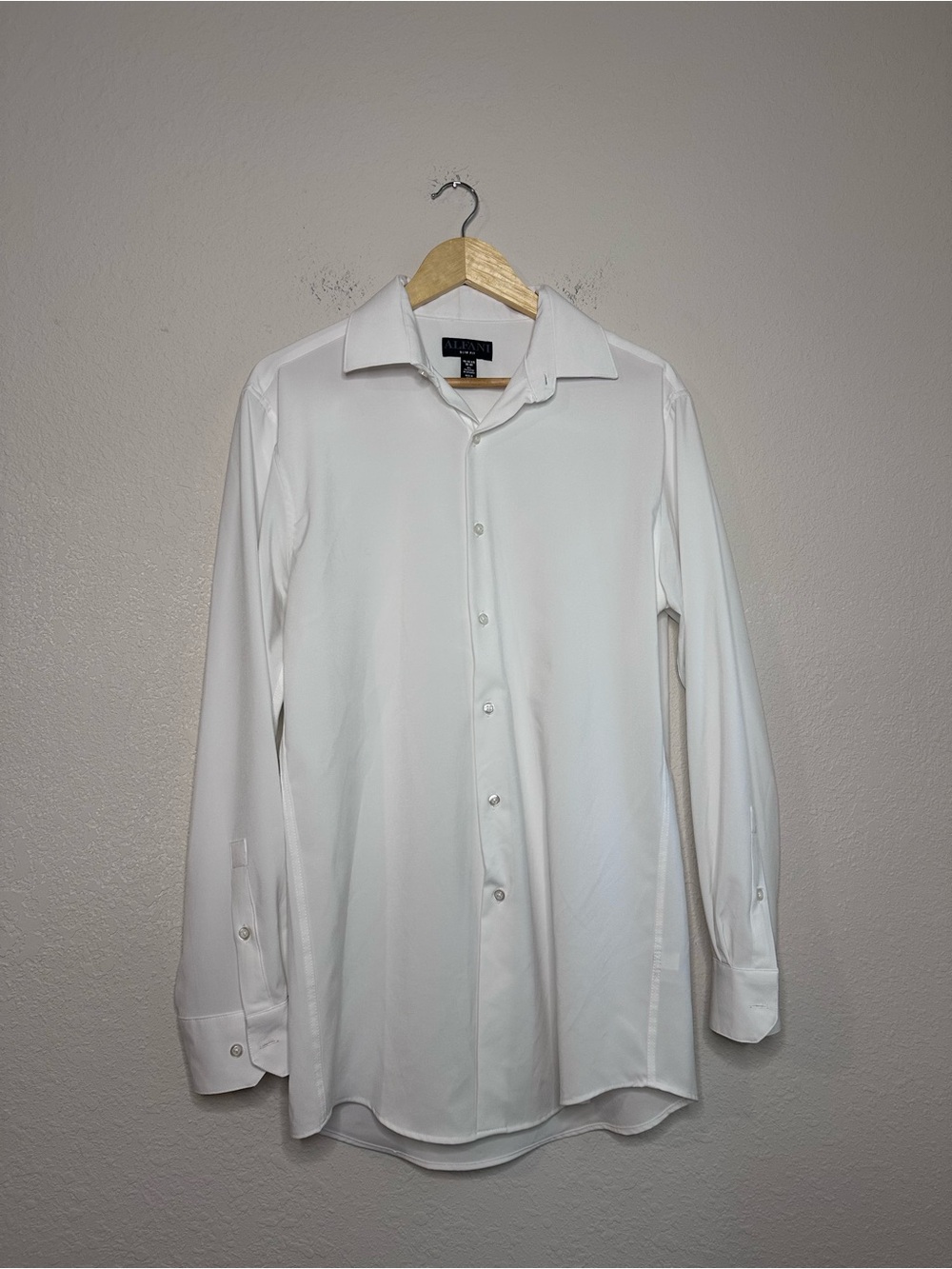 Alfani Slim Fit White Dress Shirt Size 15-15.5 32-33